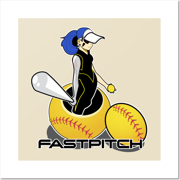 Fastpitch Hitter Wall Art by Spikeani